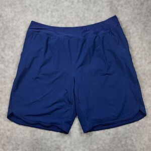 Lands End Swim Shorts Womens 22W Navy Bottoms 11" Quick Dry Modest Liner Pockets